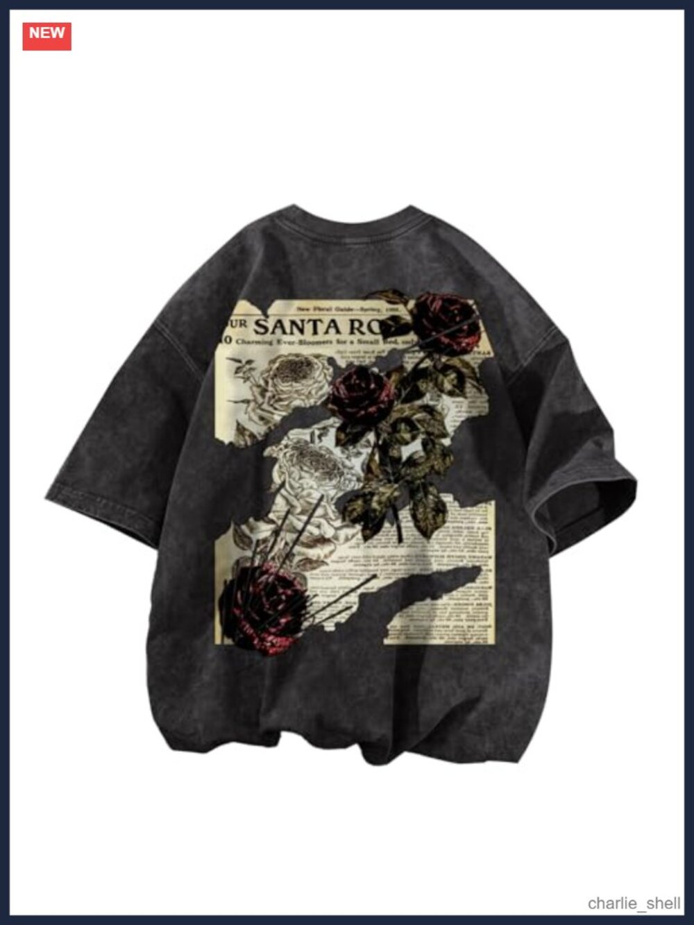 Oversized Acid Wash Vintage Graphic Tee Y2K Grunge Streetwear
